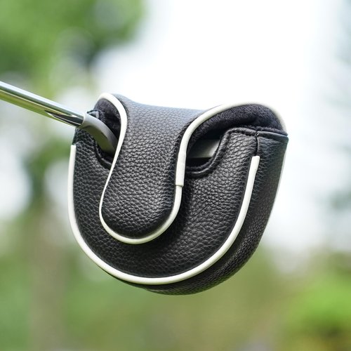 Craftsman Golf Heel Shaft Mallet Putter Headcover Head Cover for L.A.B. OZ.1i HS Classic Black with White Edge