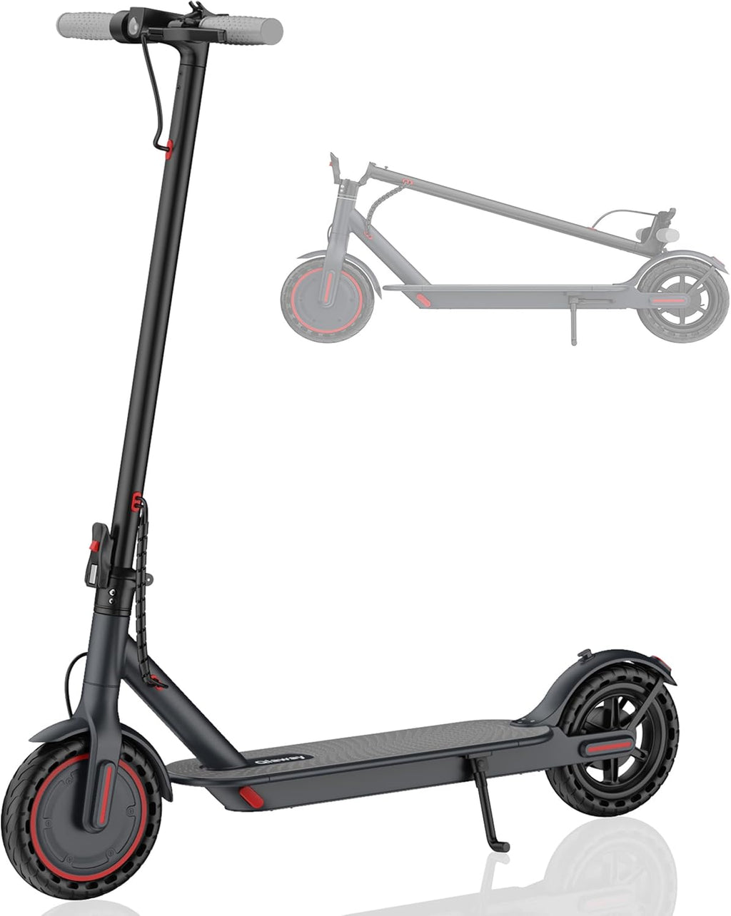 Qlaway Electric Scooter - Powerful 350W/500W Motor, 22-Mile Range, Foldable Design, Dual Braking System