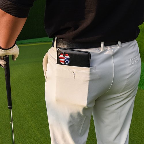 Craftsman Golf USA Clover Leather Scorecard & Yardage Book Holder Cover