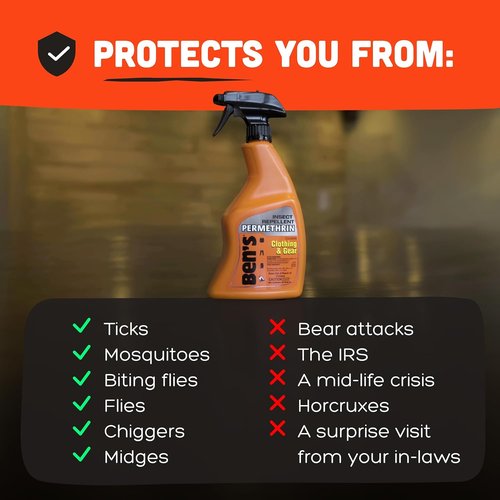 Ben's Clothing & Gear Insect Repellent - Long-Lasting Protection Spray for Clothes - 24 fl oz with Permethrin