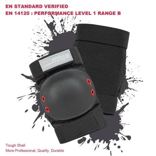 Dark Lightning Kids/Junior/Youth Knee Pads Elbow Pads Wrist Guards 3 in 1 Protective Gear, for Skateboard,Roller Skate,Inline,Cycling,MTB Bike,Scooter(PolarNight Black,M)
