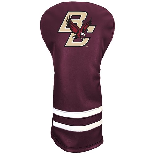 Team Golf NCAA Boston COL Vintage Driver Headcover - Printed Team Golf NCAA Vintage Driver Golf Club Headcover, Form Fitting Design, Retro Design with Fleece Lining for Extra Club Protection
