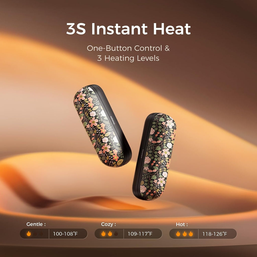 OCOOPA 2-in-1 Magnetic Rechargeable Hand Warmers - Portable Mini Electric Heaters | 2 Pack for Golf & Winter Gifts