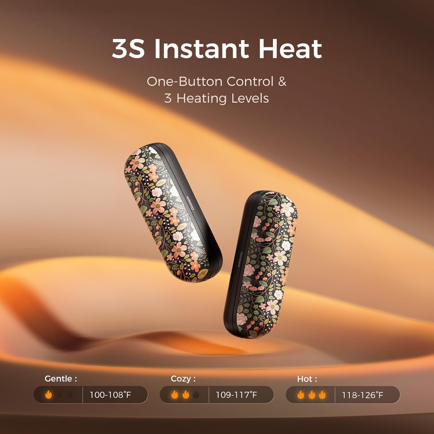 OCOOPA 2-in-1 Magnetic Rechargeable Hand Warmers - Portable Mini Electric Heaters | 2 Pack for Golf & Winter Gifts