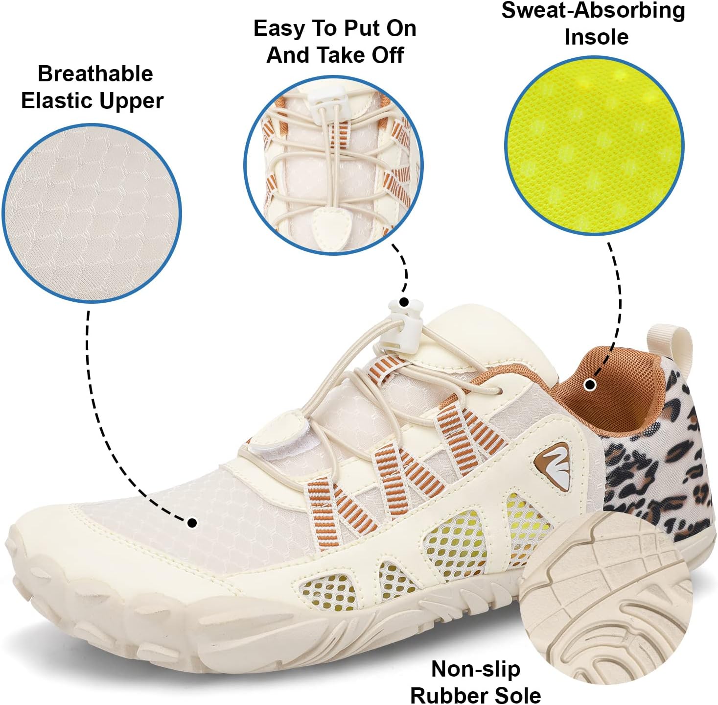 XIHALOOK Quick-Dry Athletic Water Shoes for Men & Women - Ideal for Hiking, Beach, and Kayaking