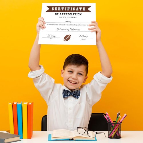 Football Awards Certificates - Achievement Diplomas for Kids | 25 Pack for School Competitions