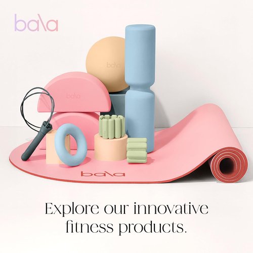 Bala Yoga Mat - Non-Slip Exercise Mat for Home Workouts, Stretching & Pilates | Durable Indoor Fitness Mat