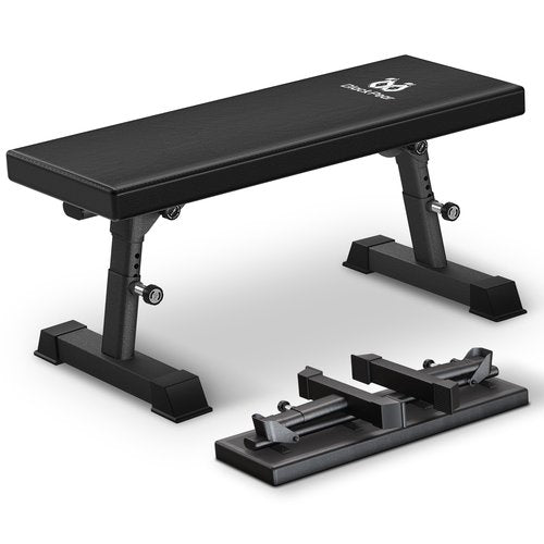 Flat Weight Bench - Heavy Duty Foldable Workout Bench for Home Gym, 1300lb Capacity Adjustable Strength Training Bench Press for Ab and Full Body Exercises, Sturdy and Easy to Fold