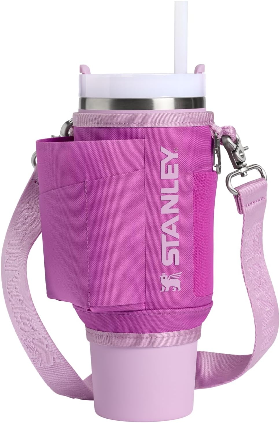 STANLEY All Day Quencher Carry All for 30 oz Tumbler with Handle | Crossbody Bag with Phone Holder Pocket, Card Sleeve & Detachable Strap | Water Bottle Carrier Bag | BPA-Free | Dark Blossom