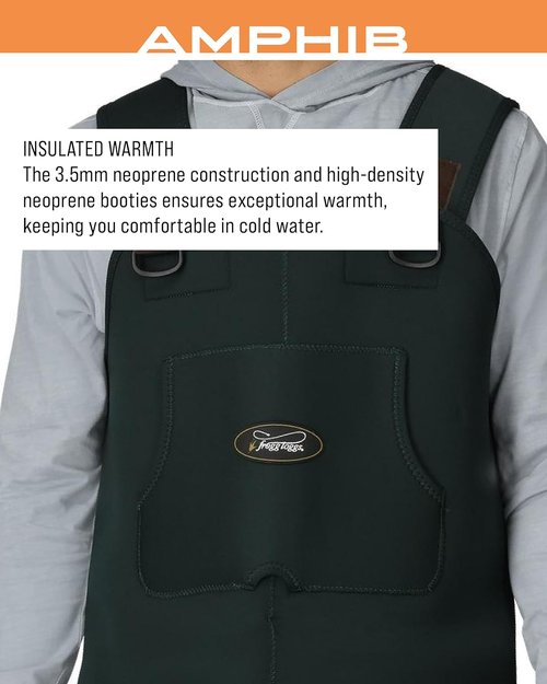 FROGG TOGGS Men's Amphib Stockingfoot Neoprene Waterproof Fishing Chest Wader for Fishing