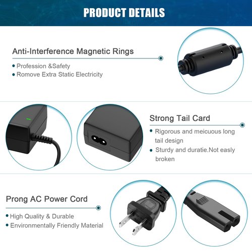 24V 2A Electric Bike Scooter Battery Fast Charger for Razor CC2420 E100 E125 E150 E175 E200 E225S E300 E325S E500 MX350 MX400 PR200 Pocket Mod Rocket, Dirt Quad, Mini Chopper Sunl City Express etc.