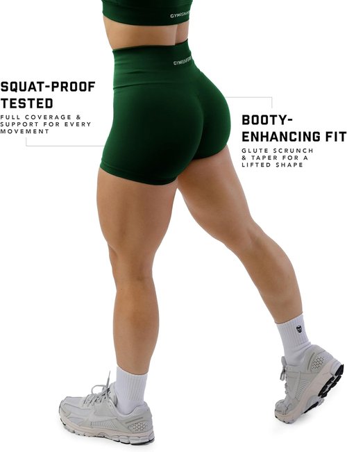 Gymreapers Seamless Athletic Shorts for Women - Squat Proof, High Waisted, Quick Drying | Ideal for Yoga & Gym