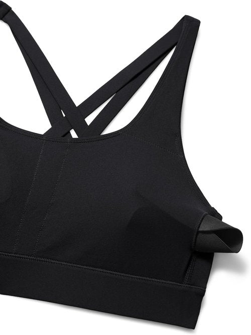 CRZ YOGA Sports Bra - Supportive Butterlift Design with Criss Cross Straps | Medium Impact Padded Workout Top