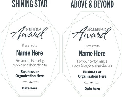 Customizable Glass Trophy Award - 8.5" Tall with Personalized Engraving | Perfect for Recognition & Retirement
