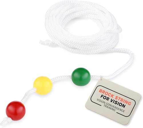 Brock String - Vision Convergence Insufficiency Training Tool for Eye Muscle Strengthening & Focus