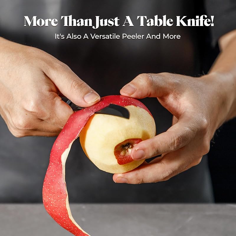 CuoCreate 8-Piece Non-Serrated Steak Knife Set, 4.7 Inch Dishwasher Safe - Variation of THIS listing