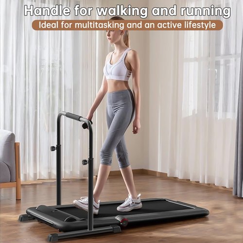 Adjustable Walking Pad Handle only, 19.7 inch Wide, 44 inch Max Height, Black