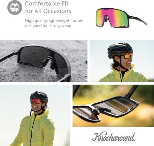 Knockaround Campeones Sport Sunglasses - UV400 Protection for Men & Women | Ideal for Baseball, Cycling & Running