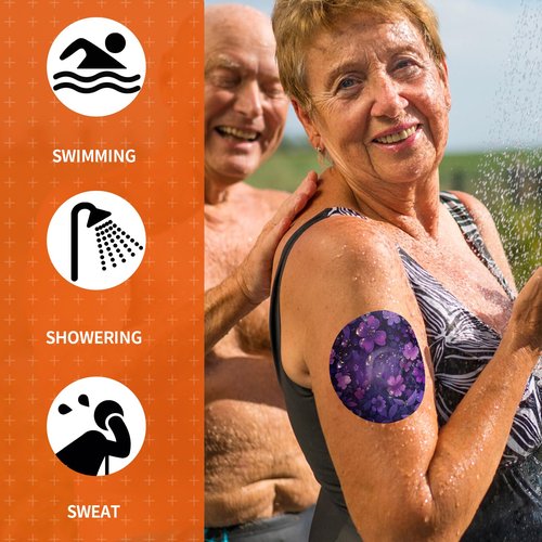 Sensor Covers for Libre 3 Waterproof - 20pcs Adhesive Patches for Libre 3,with Easy-Peel Tab Pre-Cut Backing,CGM Sensor Tape for 10-14 Days SereneGlow