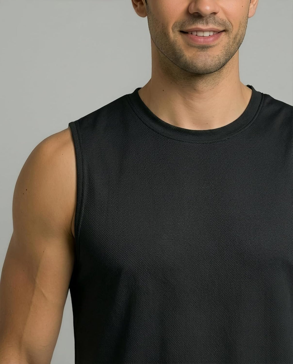 Real Essentials Men's Mesh Active Athletic Tech Tank Tops - 5 Pack for Workout & Training | Big & Tall Available