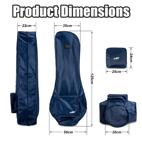 PLAYEAGLE Golf Bag Rain Cover, 300D PVC Waterproof Cover for Golf Club Bag, Durabale, Lightweight and Easy to Maneuver (Red)