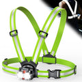 **Skiennix Running Lights - 800LM Rechargeable Visibility Vest with 6 Modes & IPX5 Waterproof | Adjustable Tilt for Night Jogging**