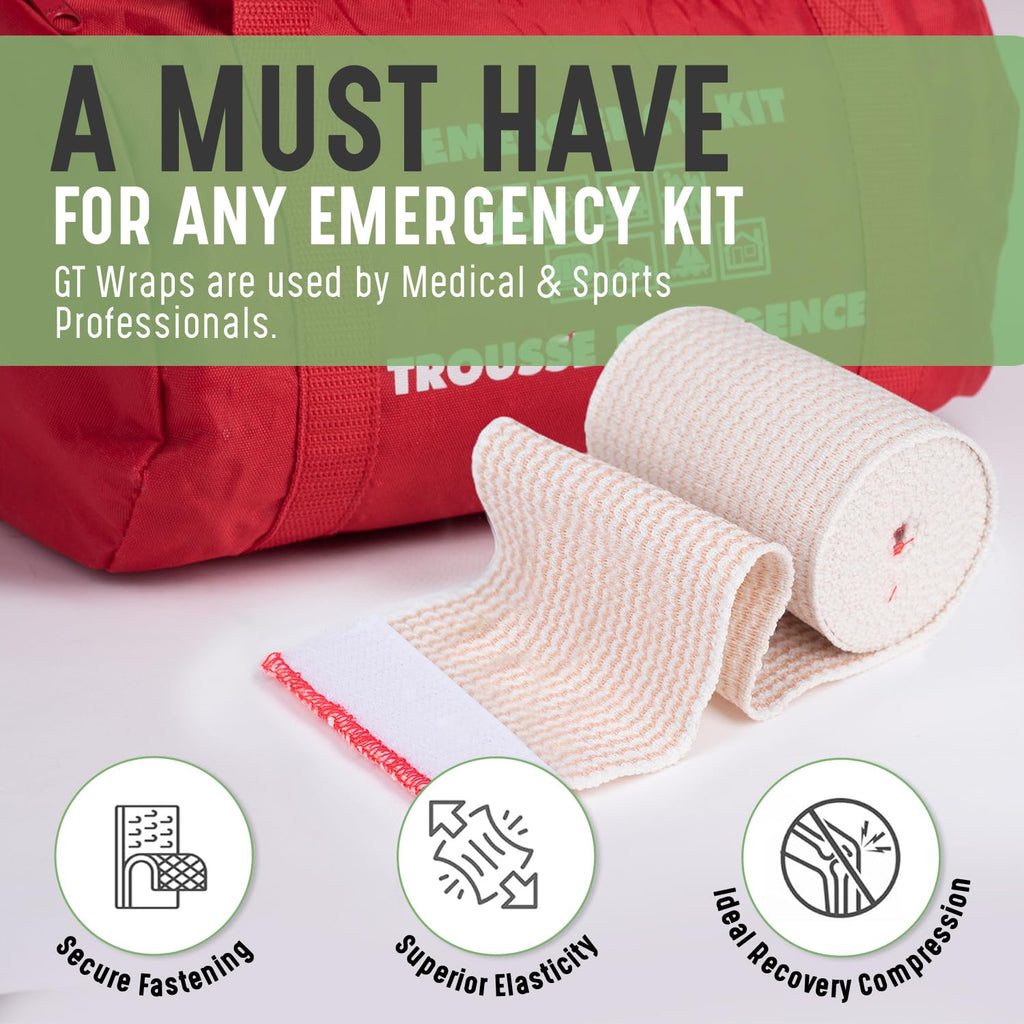Premium Elastic Bandage Wrap - Latex-Free Hypoallergenic Compression Roll | 3-Inch, 2-Pack for Waist, Legs, Elbow & Knee
