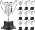 Kisangel Mini Trophy Cups - 10 Pcs Plastic Award Trophies for Kids | 3.22 Inch Silver Winner Awards