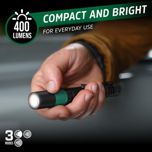 Energizer X-400 Pen Light Flashlight Rechargeable, Bright Penlight IPX4 Water-Resistant, Lightweight and Durable, Rechargeable Flashlight, USB Charging Cable Included