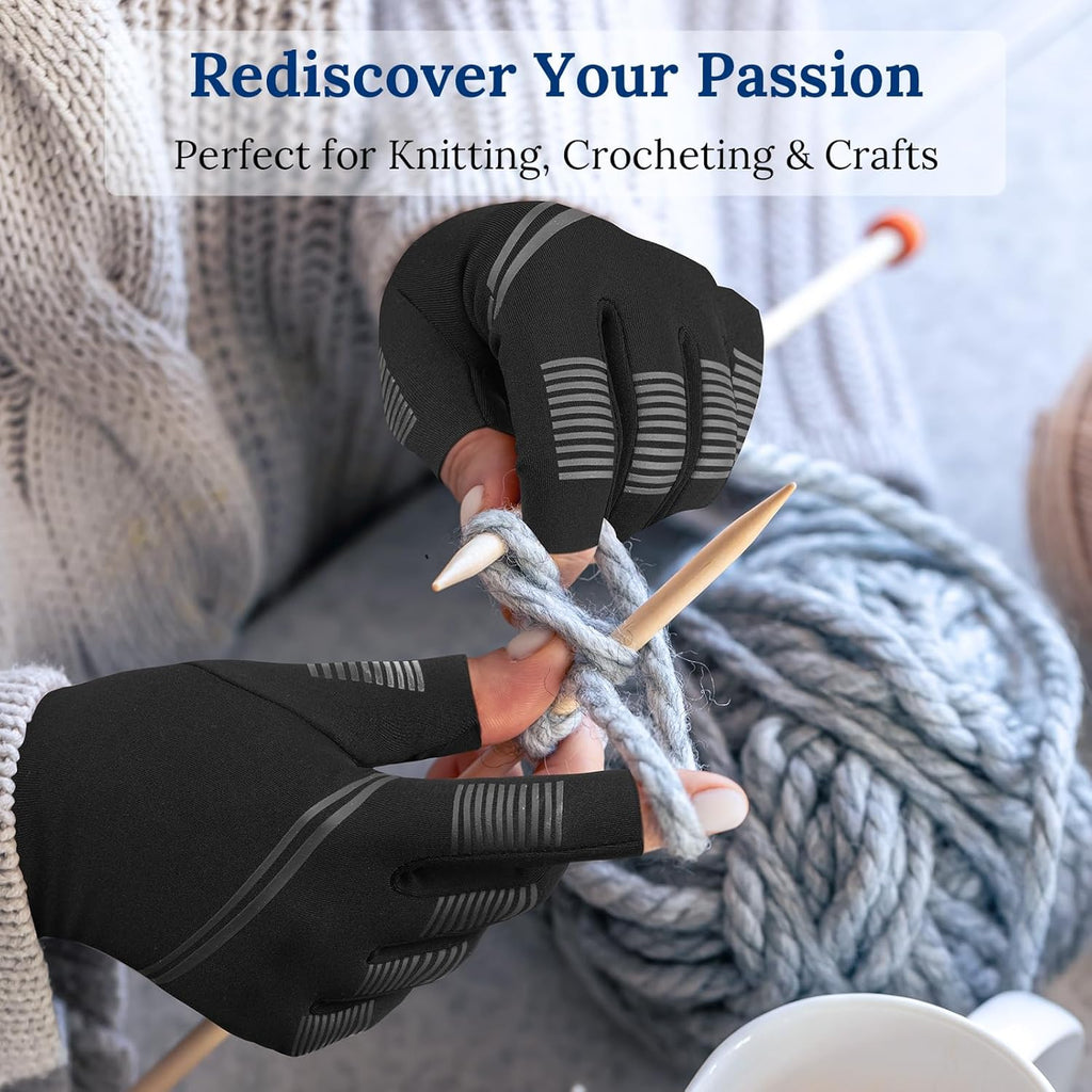 Regine Switzerland Arthritis Gloves - All-Around Compression for Pain Relief | Anti-Slip Grip, Unisex