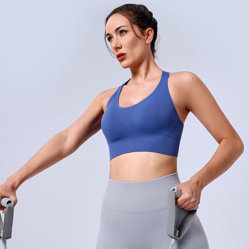 Evercute Sports Bras for Women - High Support Racerback Design | 3-Pack Seamless Padded Workout Bras