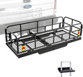 Steel Cargo Carrier Rack by Hitch Mount Basket | Foldable Design for 2-Inch Trailer Hitches