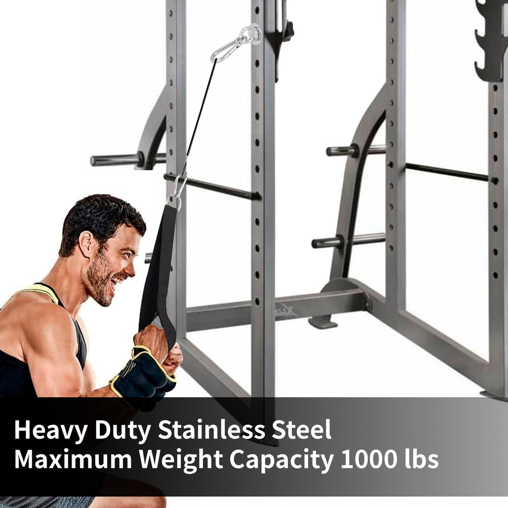 Vatemechie Heavy-Duty Power Rack Attachments, Quick-Install Home Gym Accessories for 2x2, 2x3 & 3x3 Power Racks, Fits 1/2", 5/8" & 1" Holes (Silver 2-Pack)