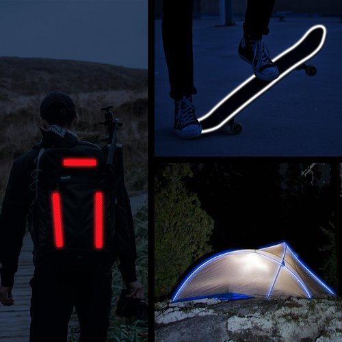 4 Rolls Reflective Tape 1 inch x 30 ft,Reflective Warning Tape Nighttime Safety Stickers Trailer for Clothing,Bikes,Stairs Outdoor Waterproof