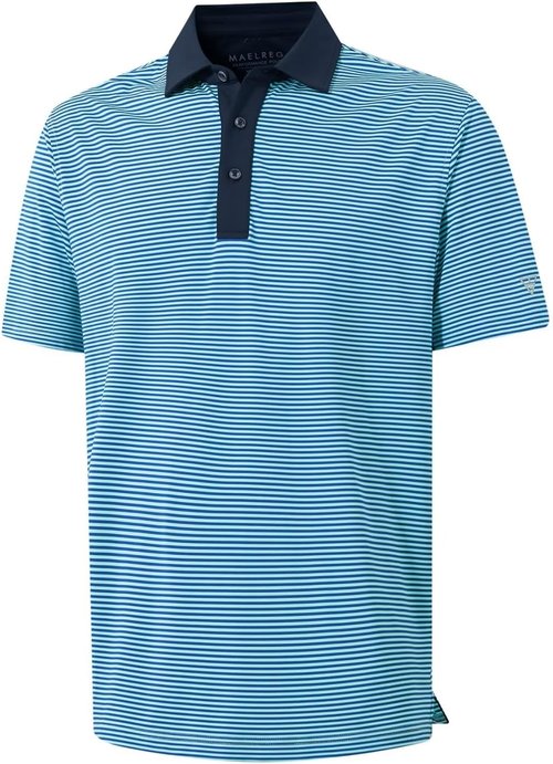 M MAELREG Polo Shirts for Men - Moisture-Wicking Dry Fit Performance Golf Shirt | Short Sleeve Striped Design