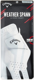 Callaway Golf Weather Spann Glove - Premium Grip & Comfort | Men's Size Large, White