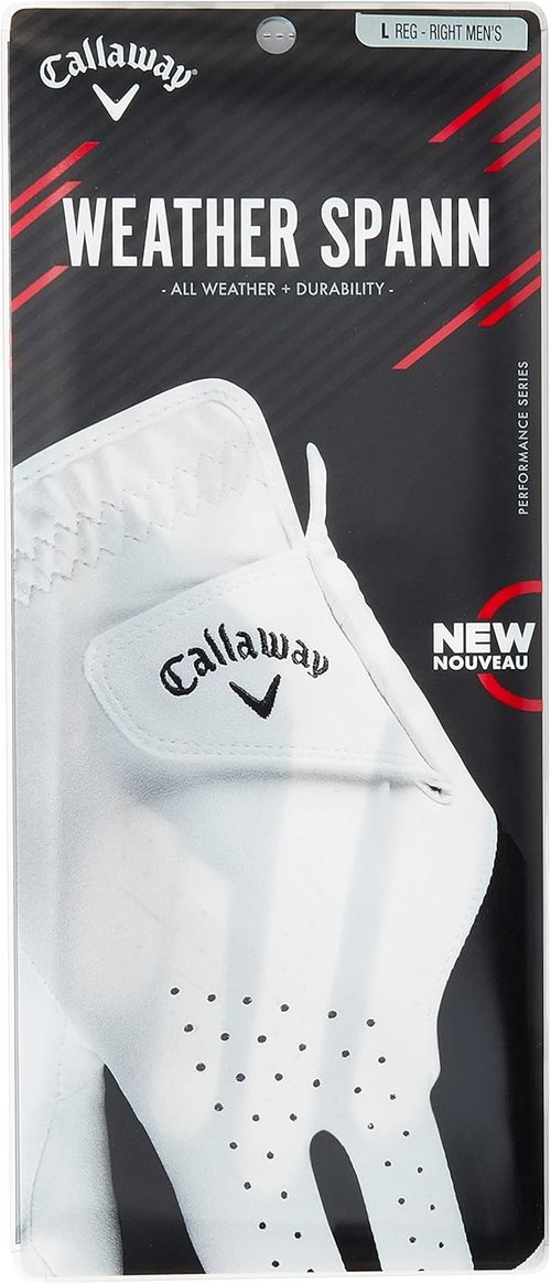 Callaway Golf Weather Spann Glove - Superior Grip & Comfort for All Conditions | Size: Medium