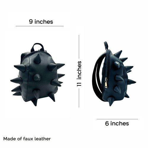 Madpax Got Your Black Spike Mini Travel Backpack | Edgy Faux Leather Bag with Spikes, Compact Design, Durable & Water-Resistant | Ideal for Everyday Use, or Work