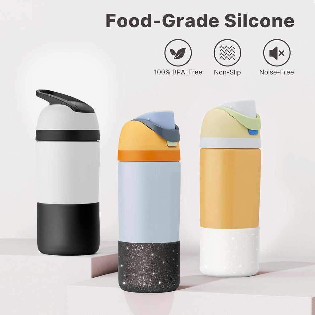 Owala Silicone Boot - Anti-Slip Protective Sleeve for 14/16 oz Water Bottles | Glitter White