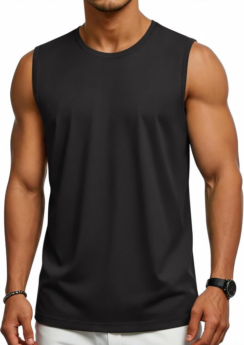 Cotrasen Men's Tank Top - UPF 50+ Lightweight Cotton Sleeveless Gym Tee | Casual Cooling Muscle Shirt