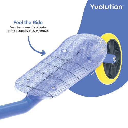 Yvolution Y Fliker Air A3 Kids Drifting Scooter | Swing Scooter for Boys and Girls Age 7+ Years (Blue 2024)