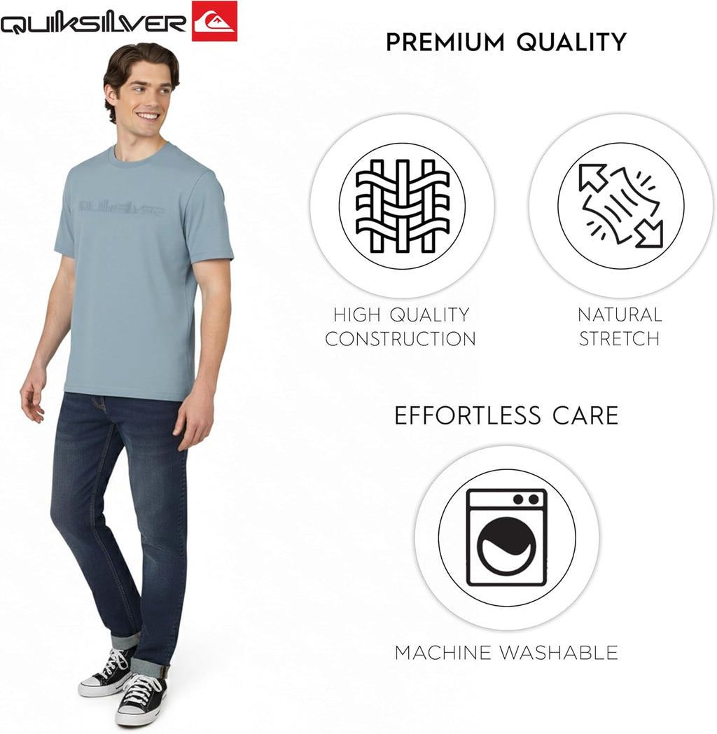 Quiksilver Men's Premium Soft Cotton Tee - Regular Fit Short Sleeve T-Shirt in Classic Colors