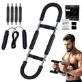 Twister Arm Trainer – Adjustable Resistance 30-120lbs Chest Workout Equipment with 4 Springs, Jump Rope & Wrist Guards for Upper Body Strength & Muscle Training at Home