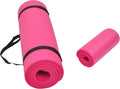 Fitvids Yoga Mat - Extra Thick 1/2-Inch High Density Anti-Tear with Knee Pad & Carrying Strap | Multiple Colors Available