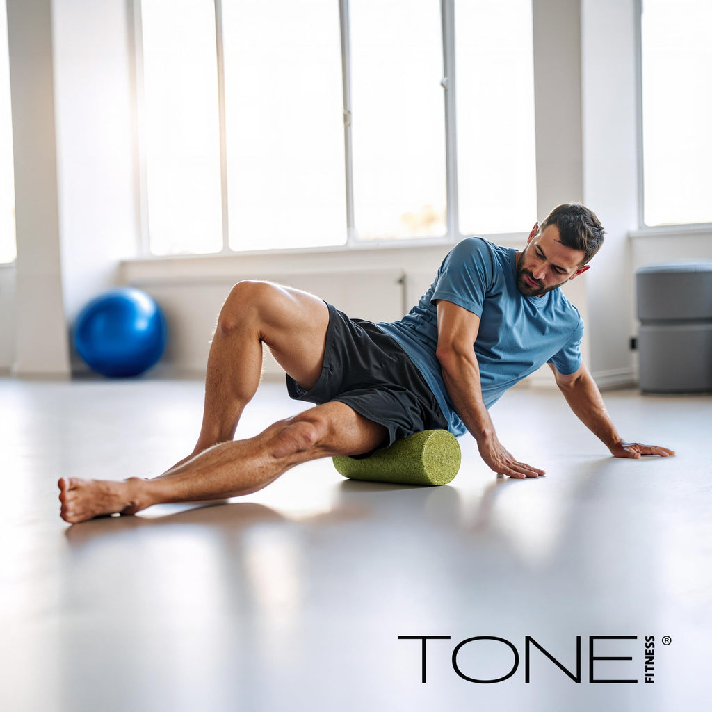 Tone Fitness High Density EPP Foam Exercise Foam Roller for Yoga, Pilates, Stretching, Massage, and Recovery 18 inch Green