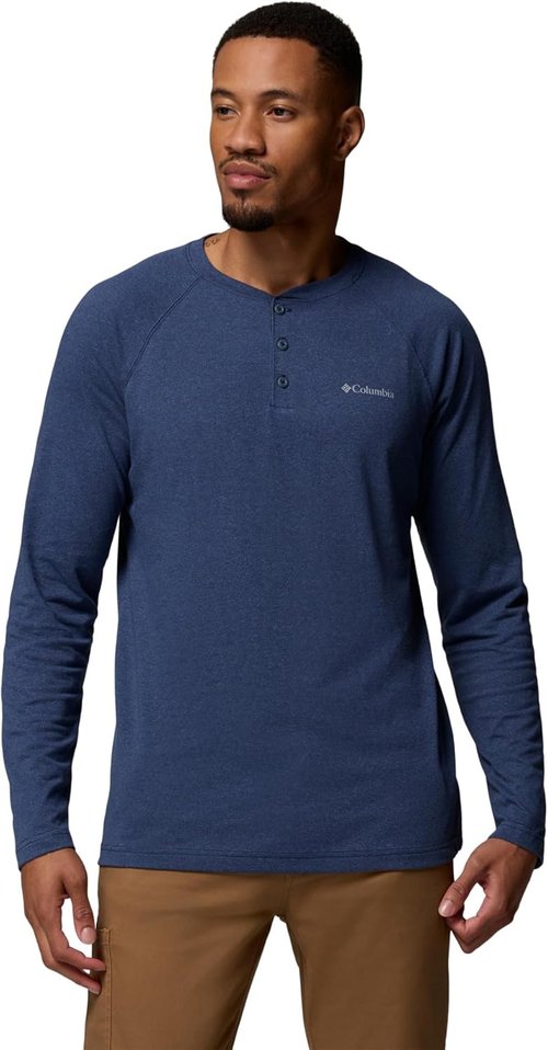 Columbia Men's Raglan Henley Shirt - Comfortable Thistletown Hills Style | Perfect for Casual Wear