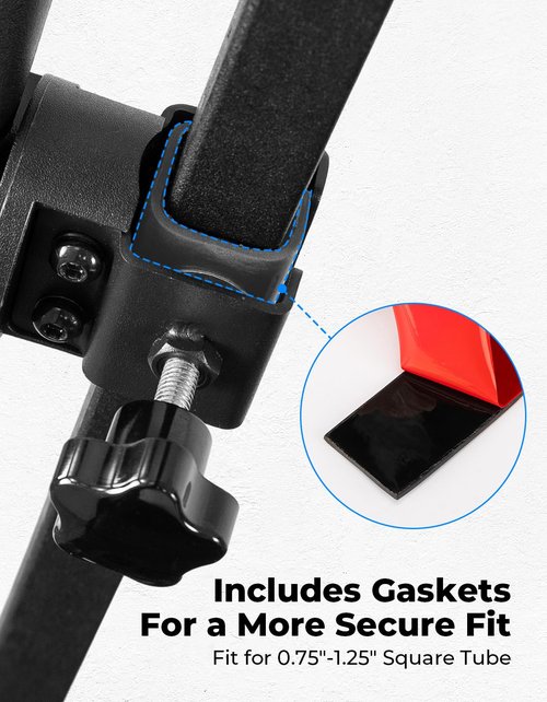 KEMIMOTO Golf Cart Side Mirrors, No Drilling Golf Cart Rear View Mirror, 180 Degree Rotation, Universal Fits 0.75-1.25 inch Square Tube, Compatible with EZGO, Club Car, Drive2