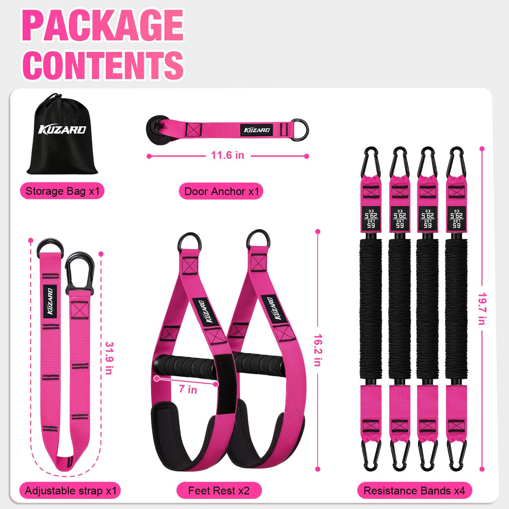 Pull Up Assistance Bands for Women, Heavy Duty Resistance Bands with Handles, Exercise Band with Door Anchor, Workout Band Set for Pull Up Bar, Full Body Sculpting,Muscle Training, Recovery, Home Gym