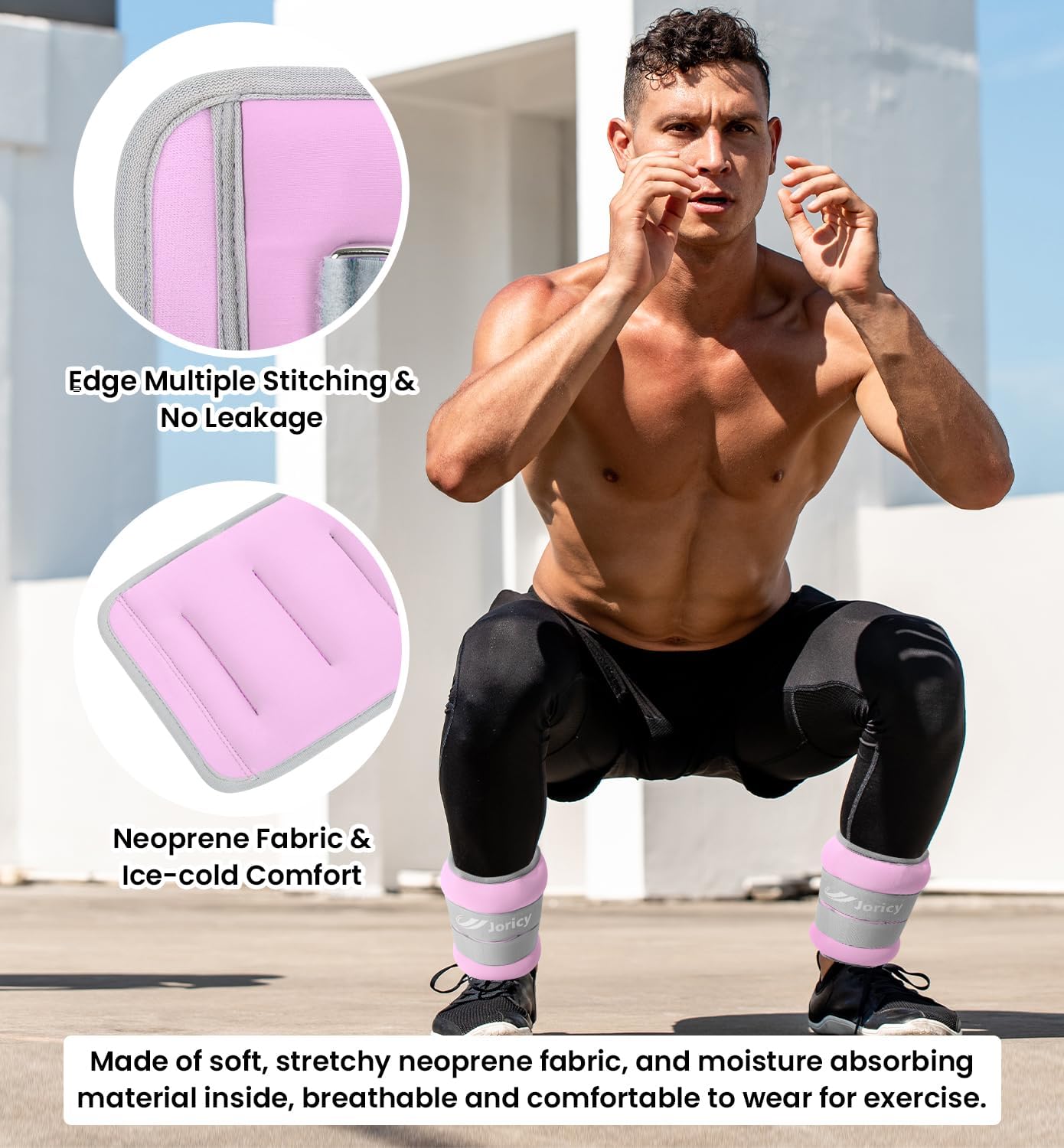 Skiennix Ankle Weights - Adjustable 1-20 LBS for Enhanced Strength Training | Ideal for Fitness & Therapy