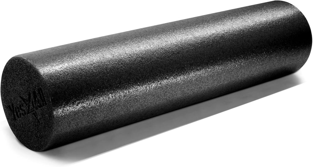 Yes4All Medium Firm Round PE Foam Roller - Ideal for Pilates, Yoga & Core Exercises | 12, 18, 24, 36 Inches